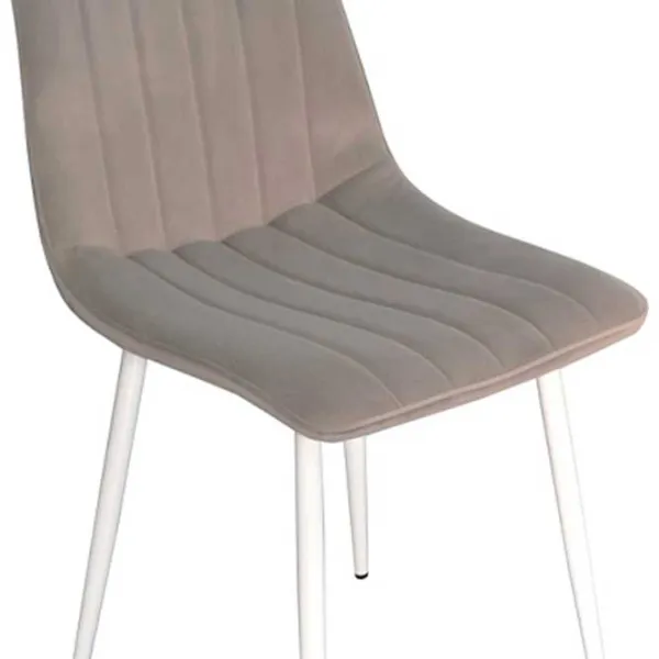 Scaun de bucătărie Evelin XR-154 Wh Velur/ Light Gray White photo 4