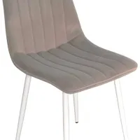 Scaun de bucătărie Evelin XR-154 Wh Velur/ Light Gray White photo 4