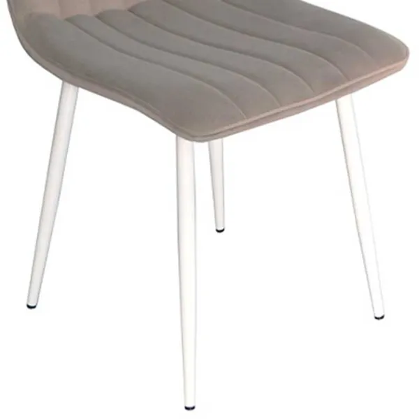 Scaun de bucătărie Evelin XR-154 Wh Velur/ Light Gray White photo 5