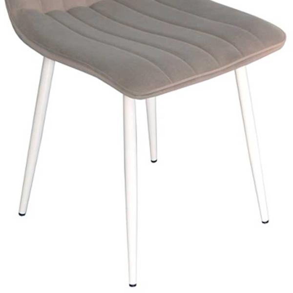 Scaun de bucătărie Evelin XR-154 Wh Velur/ Light Gray White photo 5
