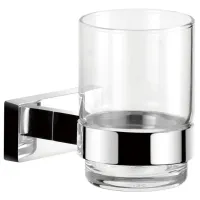Стакан для зубных щёток Volle Solo Нержавеющая сталь / Прозрачный / На стене