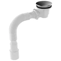Сифон для ванны Aquant V515-40-MR 50 мм / нерж. сталь 