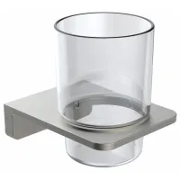 Pahar pentru periuțe de dinți Volle Solo Oțel inoxidabil / Silver / Pe perete