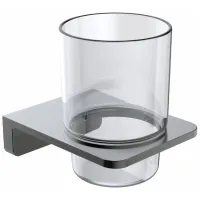 Стакан для зубных щёток Volle Solo Нержавеющая сталь / Черный / На стене