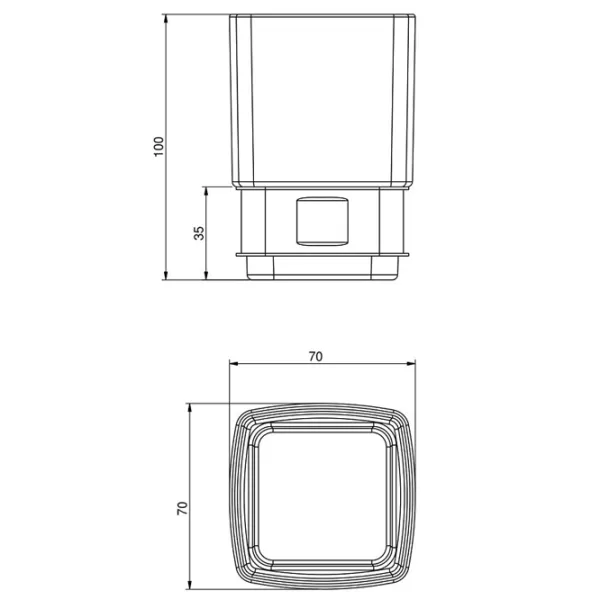 Pahar pentru periuțe de dinți Volle Teo  Sticlă / White / Pe perete photo 3