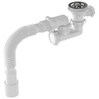 Сифон для ванны Aquant V245-40-MR 50 мм / нерж. сталь 