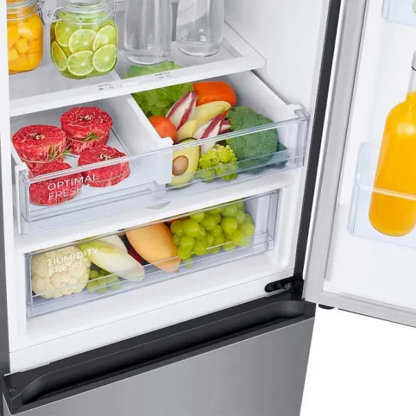 Frigider Samsung RB38C676DSA/EF cu congelator jos 390 l / 203 cm / Silver photo 9