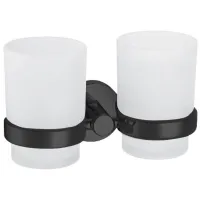 Стакан для зубных щёток Volle Ronda Стекло / Черный / На стене