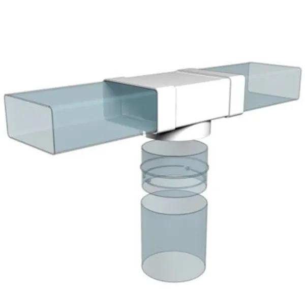 Conector de aeroduct ERA 511ТФ10П  Plastic / White photo 2