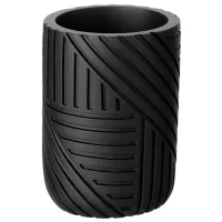 Стакан для зубных щёток Sepio Nairobi Полирезин / Черный / На столе