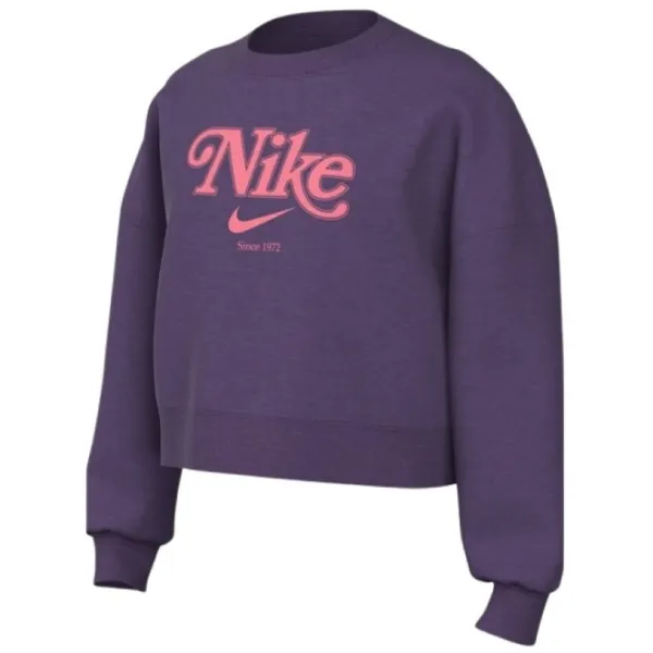 Толстовка для девочек Nike Nsw Trend Fleece Cropped Crew L / Пурпурный photo 1 Толстовка для девочек Nike Nsw Trend Fleece Cropped Crew L / Пурпурный photo 1