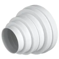 Соединитель воздуховода ЭРА PU16.15.12,5.12.10.8  Пластик / Белый