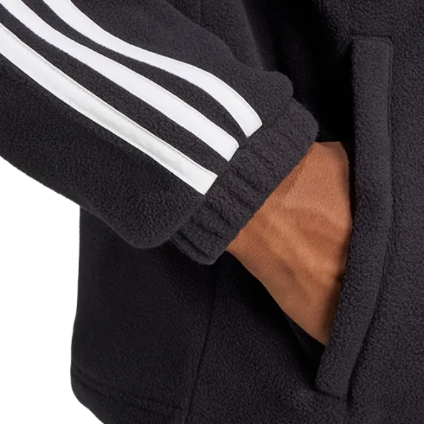 Hanorac pentru bărbați Adidas Adicolor 3-Stripes Teddy Fleece  Drept / Black photo 5