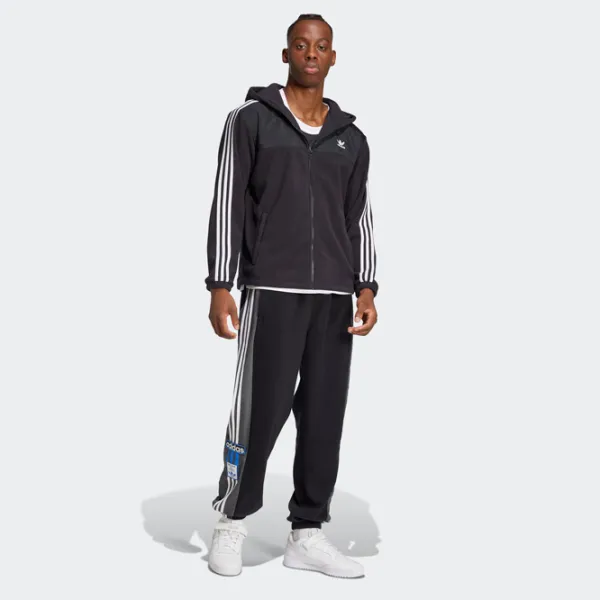 Hanorac pentru bărbați Adidas Adicolor 3-Stripes Teddy Fleece  Drept / Black photo 6