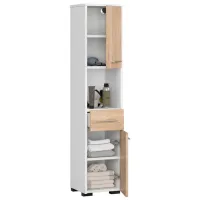 Dulap penal Akord Fin 30 2D1SZ1W Pe podea / PAL / White - Sonoma oak photo 2