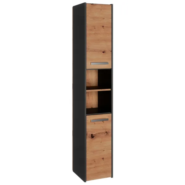 Шкаф пенал TopEshop S30 Напольная / ЛДСП / Антрацит - Дуб артизан photo 1
