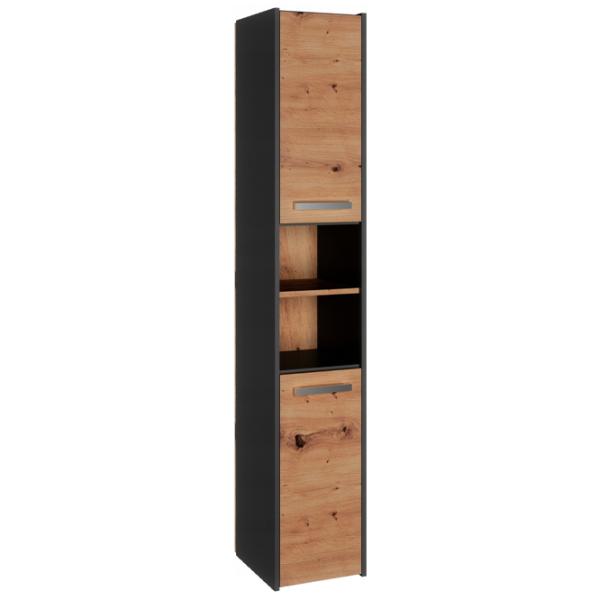 Шкаф пенал TopEshop S30 Напольная / ЛДСП / Антрацит - Дуб артизан photo 1