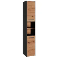 Шкаф пенал TopEshop S30 Напольная / ЛДСП / Антрацит - Дуб артизан