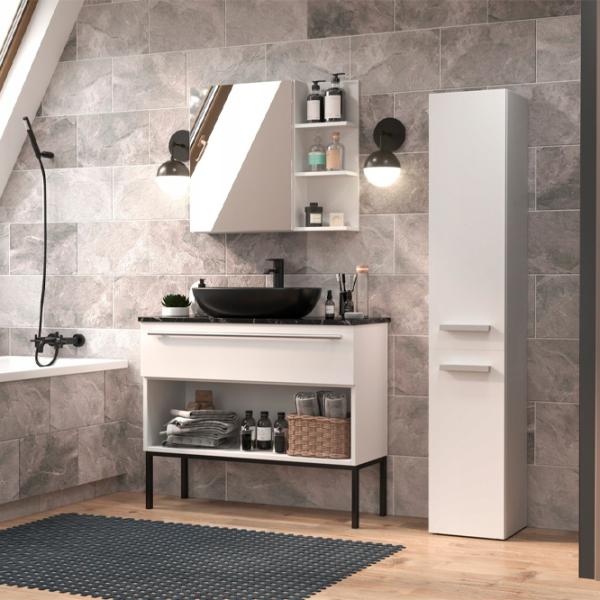 Шкаф пенал TopEshop Nel II Напольная / ЛДСП / Белый photo 3 Шкаф пенал TopEshop Nel II Напольная / ЛДСП / Белый photo 3