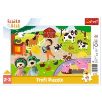 Puzzle Trefl Babies and the Bear 2+/ Количество деталей: 15