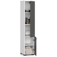 Dulap penal Akord Fin 30 2D Pe podea / PAL / White - Graphite photo 2