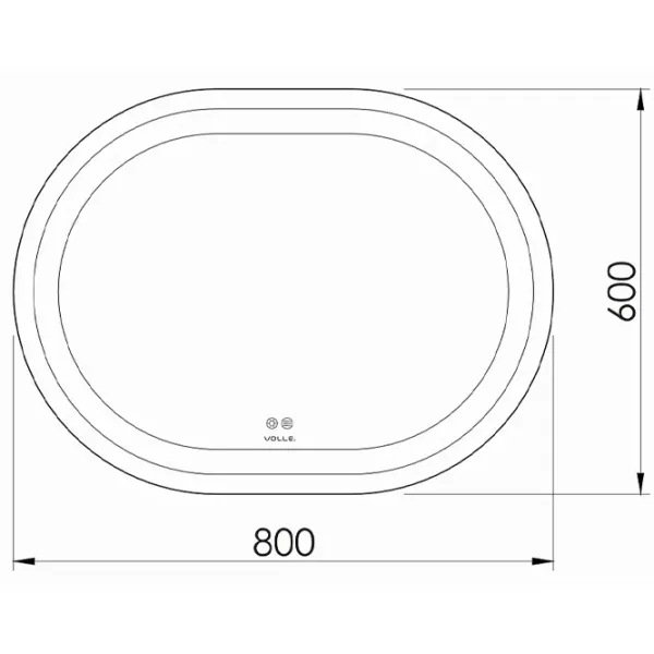 Oglindă de baie Volle Luna Ovalado Plastic / Oval photo 3