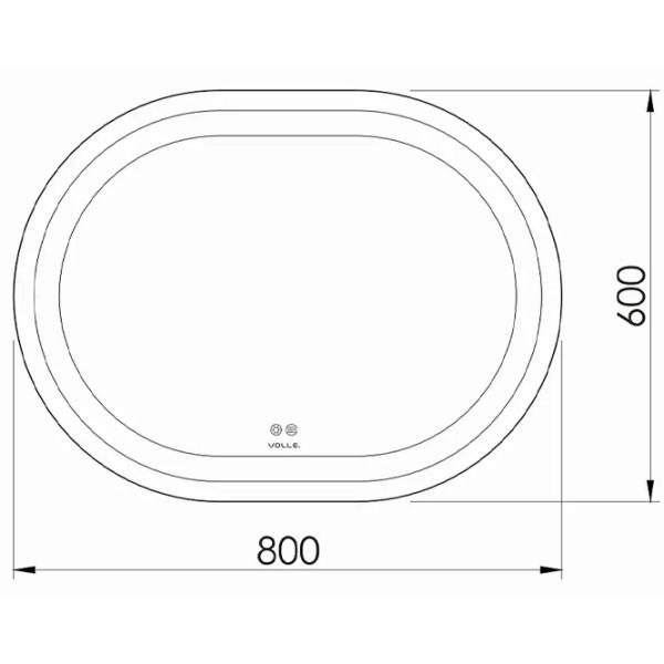 Oglindă de baie Volle Luna Ovalado Plastic / Oval photo 3