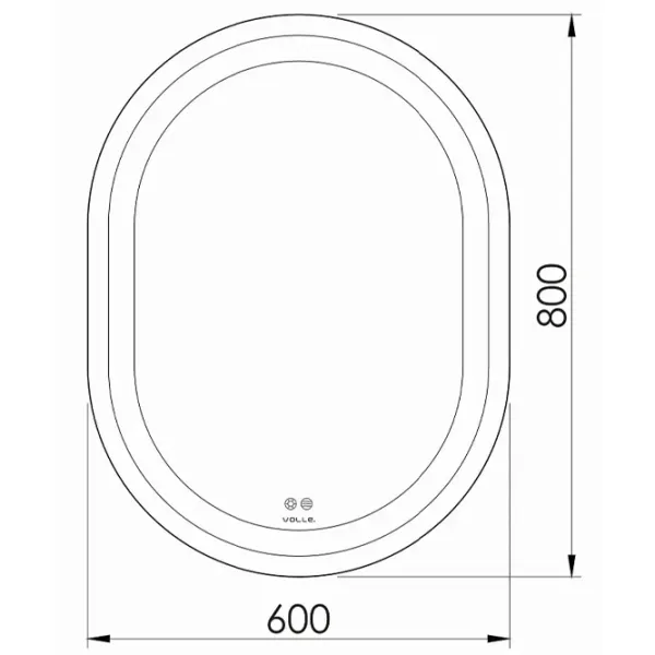 Oglindă de baie Volle Luna Ovalado Plastic / Oval photo 2 Oglindă de baie Volle Luna Ovalado Plastic / Oval photo 2