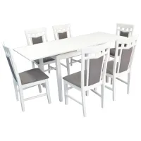 Masă de bucătărie extensibilă Evelin HV 30 V Burnish Lemn/ White photo 5