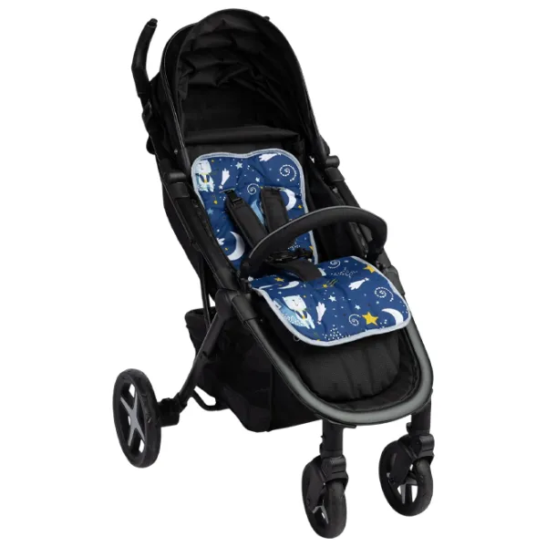 Salteluța pentru cărucior Sensillo Minky Bumbac / Blue photo 3