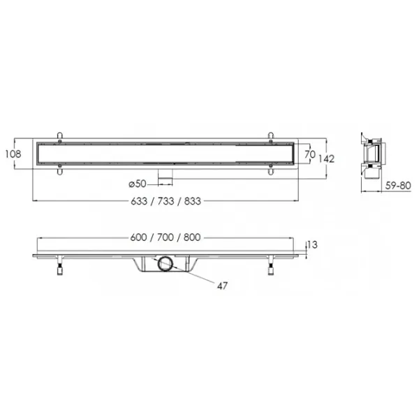 Rigolă de duș Imprese d44600Q Plastic photo 2