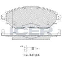 Plăcuțe de frână Icer LM2219 Față / Disk photo 2