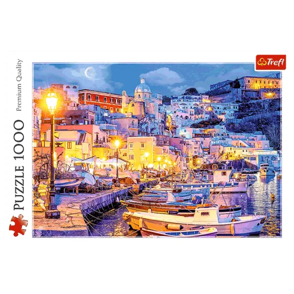 Puzzle Trefl Procida island by night, Italy 12+/ Numărul de piese: 1000 photo 1