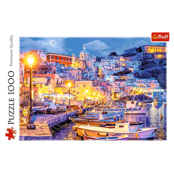 Puzzle Trefl Procida island by night, Italy 12+/ Numărul de piese: 1000 photo 1