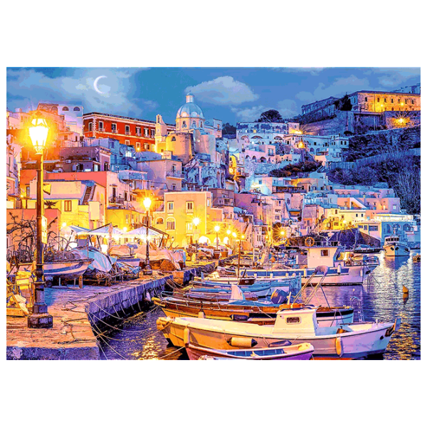Puzzle Trefl Procida island by night, Italy 12+/ Numărul de piese: 1000 photo 3