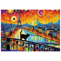 Puzzle Trefl Cat in Paris 12+/ Numărul de piese: 1000 photo 3