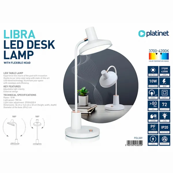 Lampă de masă Platinet PDL089 White photo 5