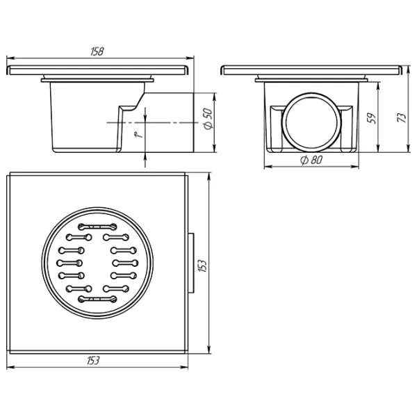 Rigolă de duș Aquant ST2215-21-MR Plastic photo 2