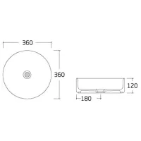 Lavoar Volle 13-40-222G Rotundă / Deasupra blatului / Gold White photo 2