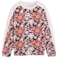Hanorac pentru fete Puma T7 Snflr Aop Crew Tr G 140 / Pink