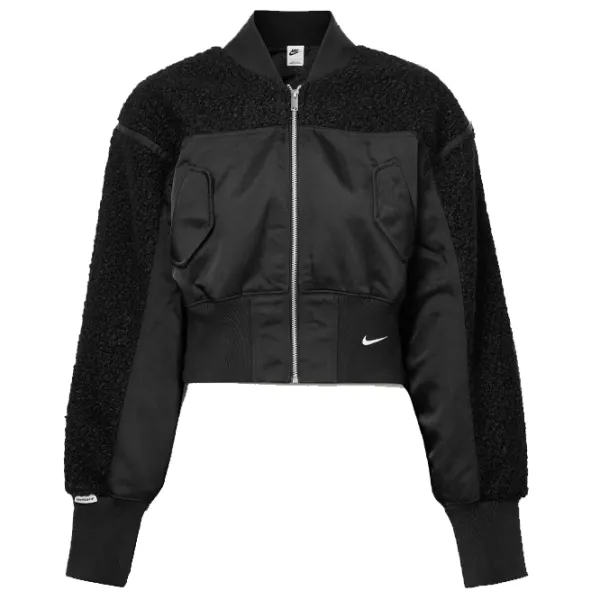 Ветровка для девочек Nike W Nsw Clcctn Shrpa Bmbr Mbrshp XL / Черный photo 1