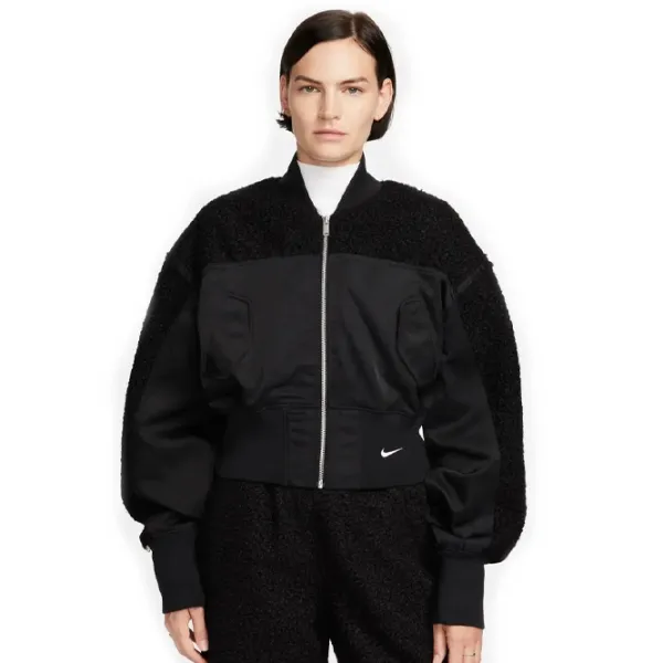 Ветровка для девочек Nike W Nsw Clcctn Shrpa Bmbr Mbrshp XL / Черный photo 2