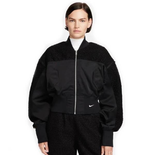 Ветровка для девочек Nike W Nsw Clcctn Shrpa Bmbr Mbrshp XL / Черный photo 2