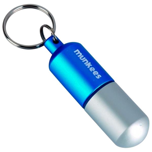 Breloc Munkees Waterproof Capsule Medium Aluminiu / Blue photo 1 Breloc Munkees Waterproof Capsule Medium Aluminiu / Blue photo 1