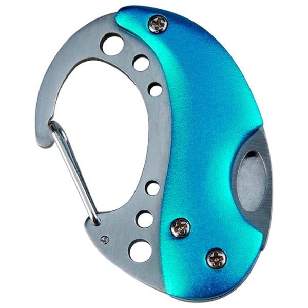Breloc Munkees Mini Carabiner Knife Metal / Blue photo 1 Breloc Munkees Mini Carabiner Knife Metal / Blue photo 1