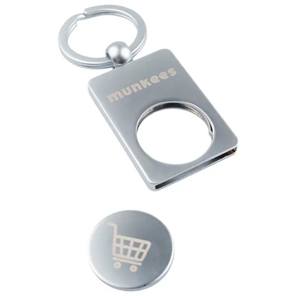Breloc Munkees Shopping Cart Chip Mount Metal / Silver photo 1 Breloc Munkees Shopping Cart Chip Mount Metal / Silver photo 1
