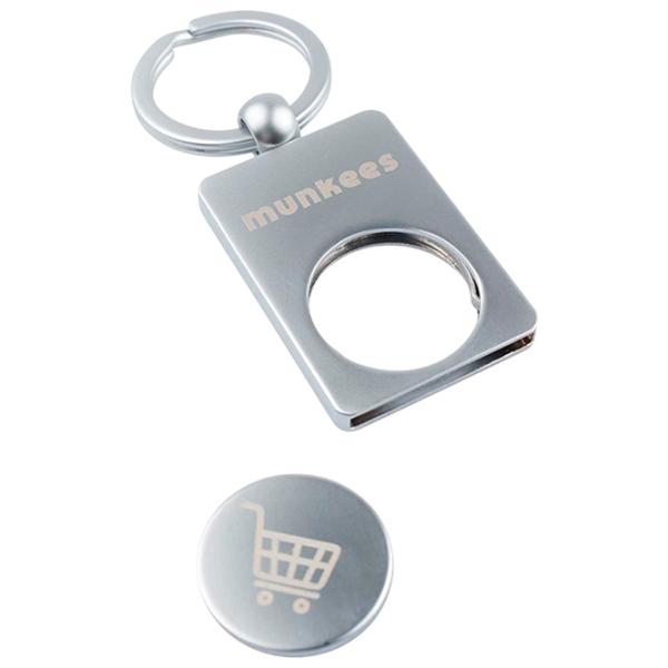 Breloc Munkees Shopping Cart Chip Mount Metal / Silver photo 1 Breloc Munkees Shopping Cart Chip Mount Metal / Silver photo 1