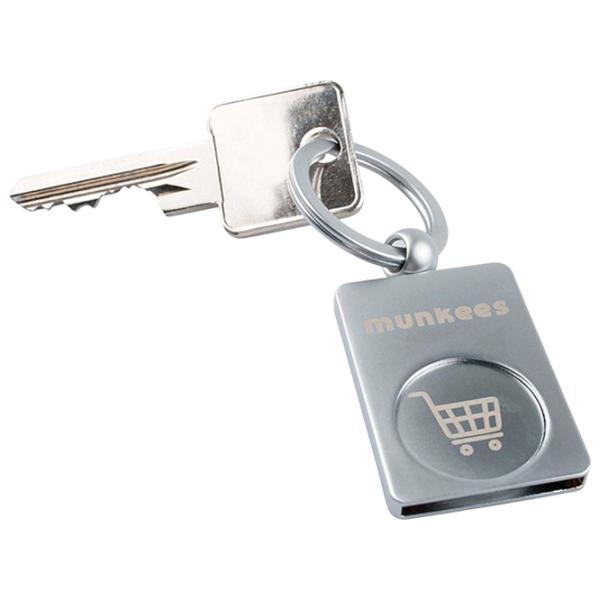 Breloc Munkees Shopping Cart Chip Mount Metal / Silver photo 2 Breloc Munkees Shopping Cart Chip Mount Metal / Silver photo 2