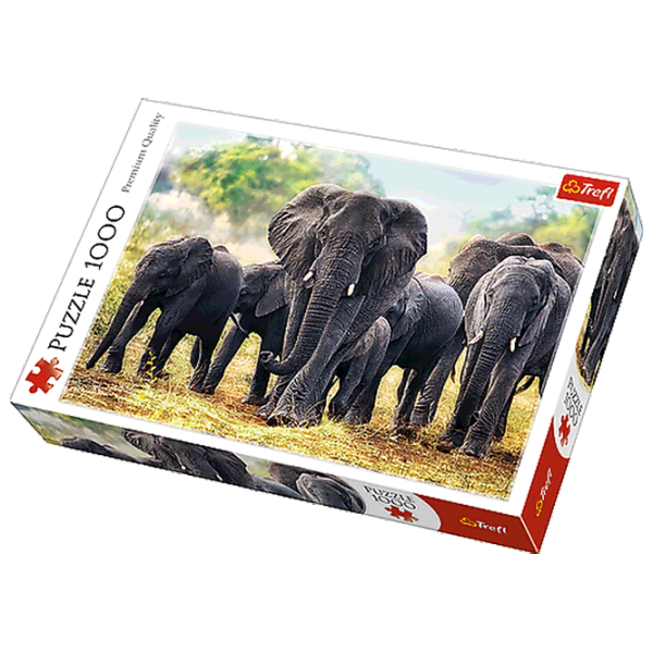 Puzzle Trefl African elephants 12+/ Numărul de piese: 1000 photo 2
