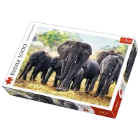 Puzzle Trefl African elephants 12+/ Numărul de piese: 1000 photo 2